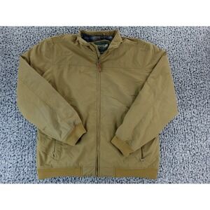 Outdoor‎ Life Men's Tan Bomber Jacket Size XL Lightweight Zip Up Collared
